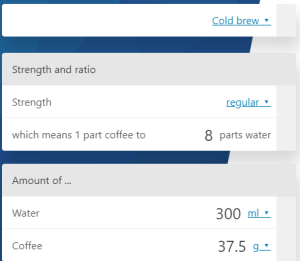 Cold brew：冰釀冷萃咖啡水粉比計算方式